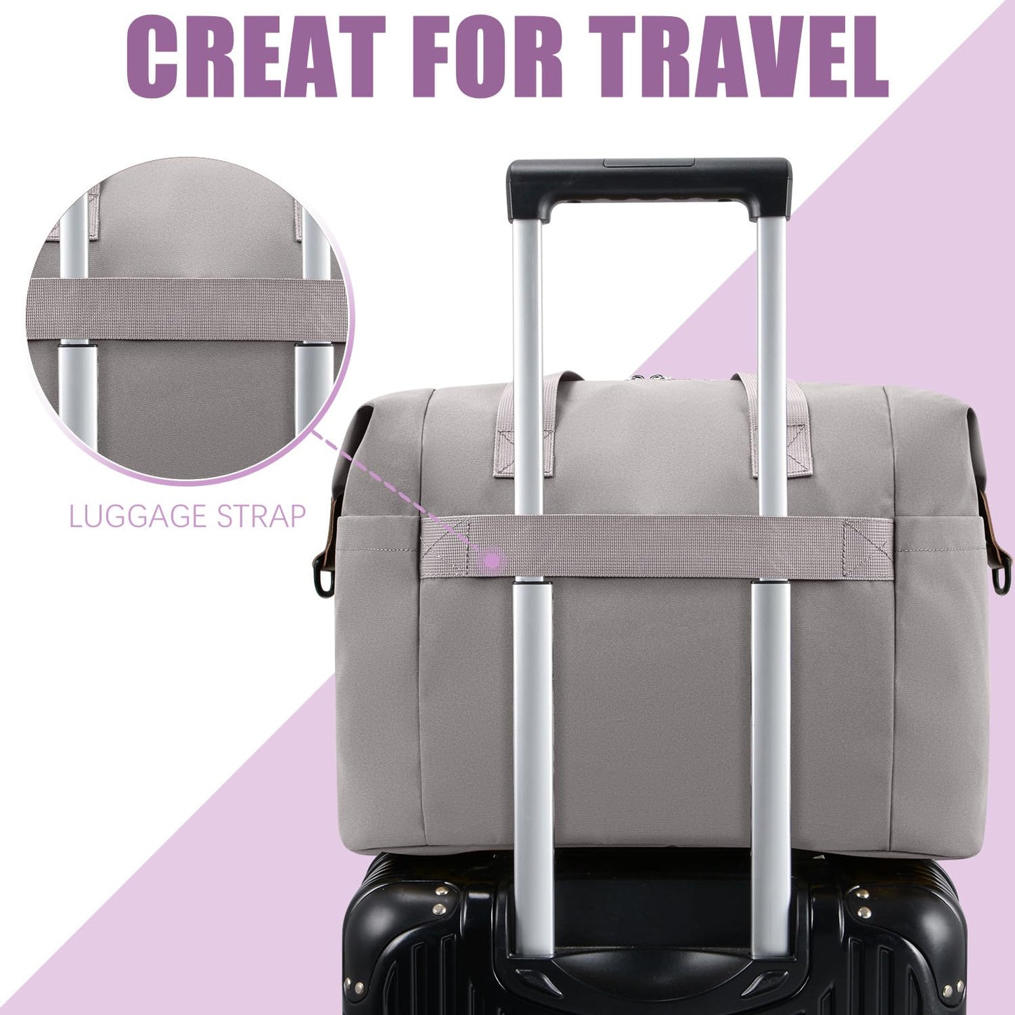 Tuwubi Diaper Bag Tote,Baby Diaper Bag with Pacifier Case Large Travel Diaper Tote Caddy for Mom and Dad Multifunction Large Baby Bag - M-Pink