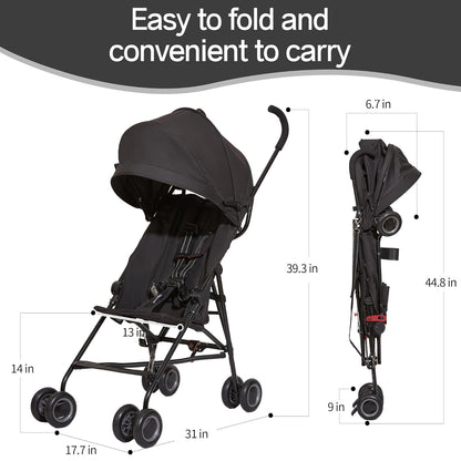 Baby Portable Stroller, Cool Kids Lightweight Travel Stroller with Carrier for Walking, Shopping, and Playgrounds