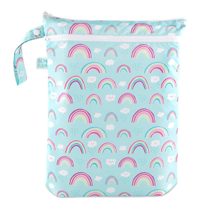 Bumkins Disney Waterproof Wet Bag for Baby, Travel, Swim Suit, Cloth Diapers, Pump Parts, Pool, Gym Clothes, Toiletry, Strap to Stroller, Daycare, Zip Reusable Bag, Packing Pouch, Winnie the Pooh