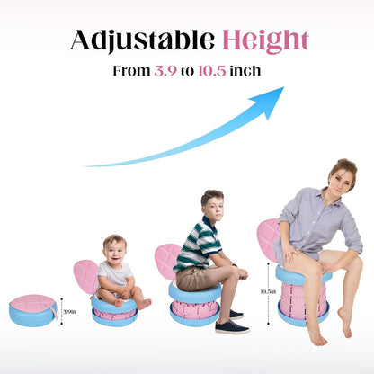 Inmorven Portable Toilet Camping Foldable Potty for Toddler Adults Kids Travel Potty for Car,Camping,Trips,Boat,Indoor,Outdoor Emergency,Travel etc,Adjustable Height Training Toilet Seat.