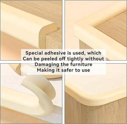 Edge Corner Protector for Baby, Furniture Corner Guard, Baby Proof Bumper Cushion, Soft Safety Pre-Taped Rubber Foam (Large 16.7ft Edge 8 Corners)