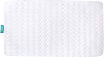 Biloban Crib Mattress Protector Pad Waterproof, Toddler Waterproof Crib Mattress Cover, Machine Washable & Dryer Fit Baby Toddler Bed Mattress Protector (Standard Size 52” x 28”), White