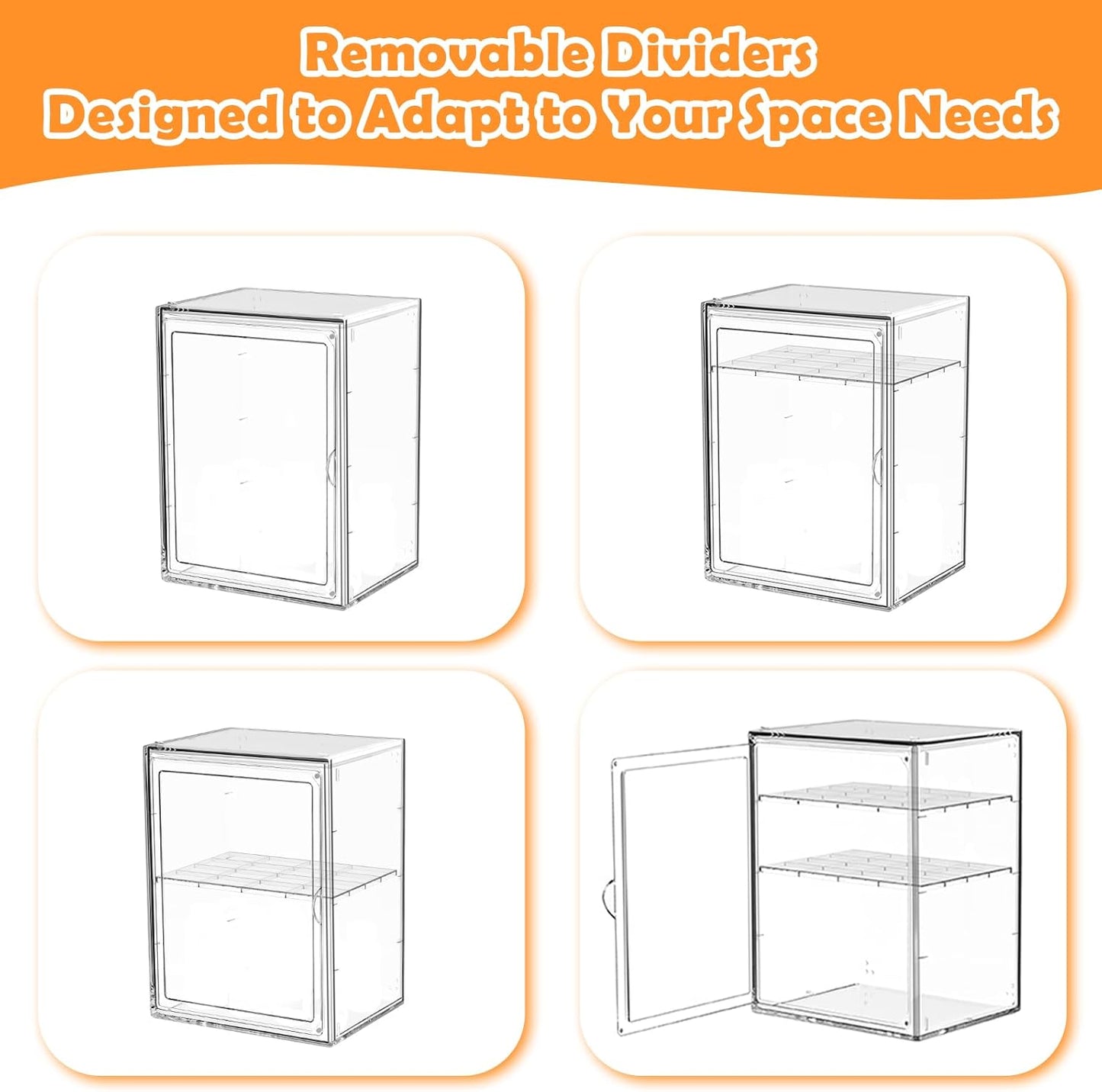 Baby Bottle Organizer,Adjustable Height Bottle Storage Organizer Baby for Bottles, Pacifiers, Pump Parts, Clear Organizer for Countertop, Cabinet,Vanity, Bathroom