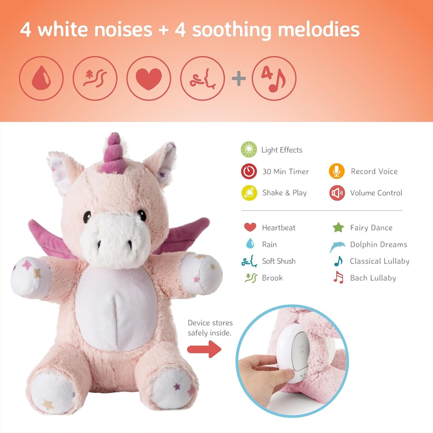 Cloud b Sound Machine with White Noise Soothing Sounds | Adjustable Settings & Auto-Shutoff | Ideal for Travel | Sleep Sheep On The Go