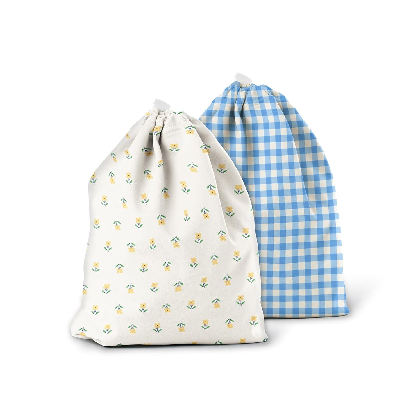 Esembly Day Bag – Reusable Wet and Dry Bag Made From Recycled Fabric With Dual Waterproof Compartments for Cloth Diapers, Swimsuits, Toiletries, and Snacks - Verdant Gingham