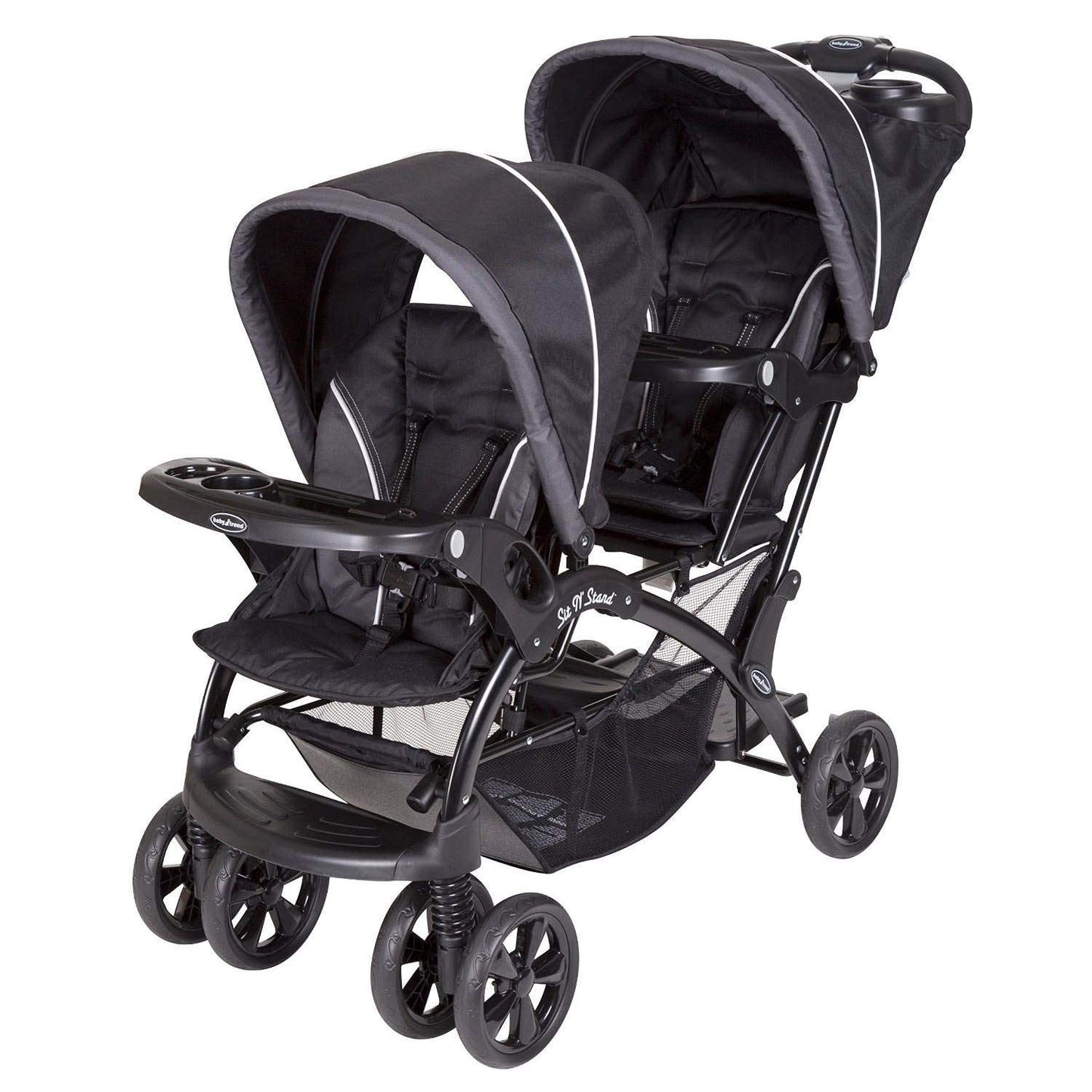 Baby Trend Sit N' Stand® Double 2.0 Stroller, Dash Black