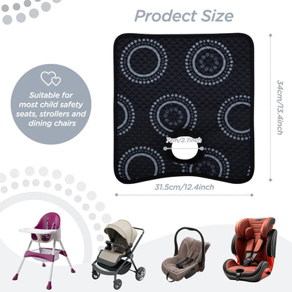 Potty Training Car Seat Protector, Waterproof Car Seat Cover for Toddlers, Piddle Pads for Baby Carseat, Stroller, Non-Slip & Machine Washable (Black, 2PC)
