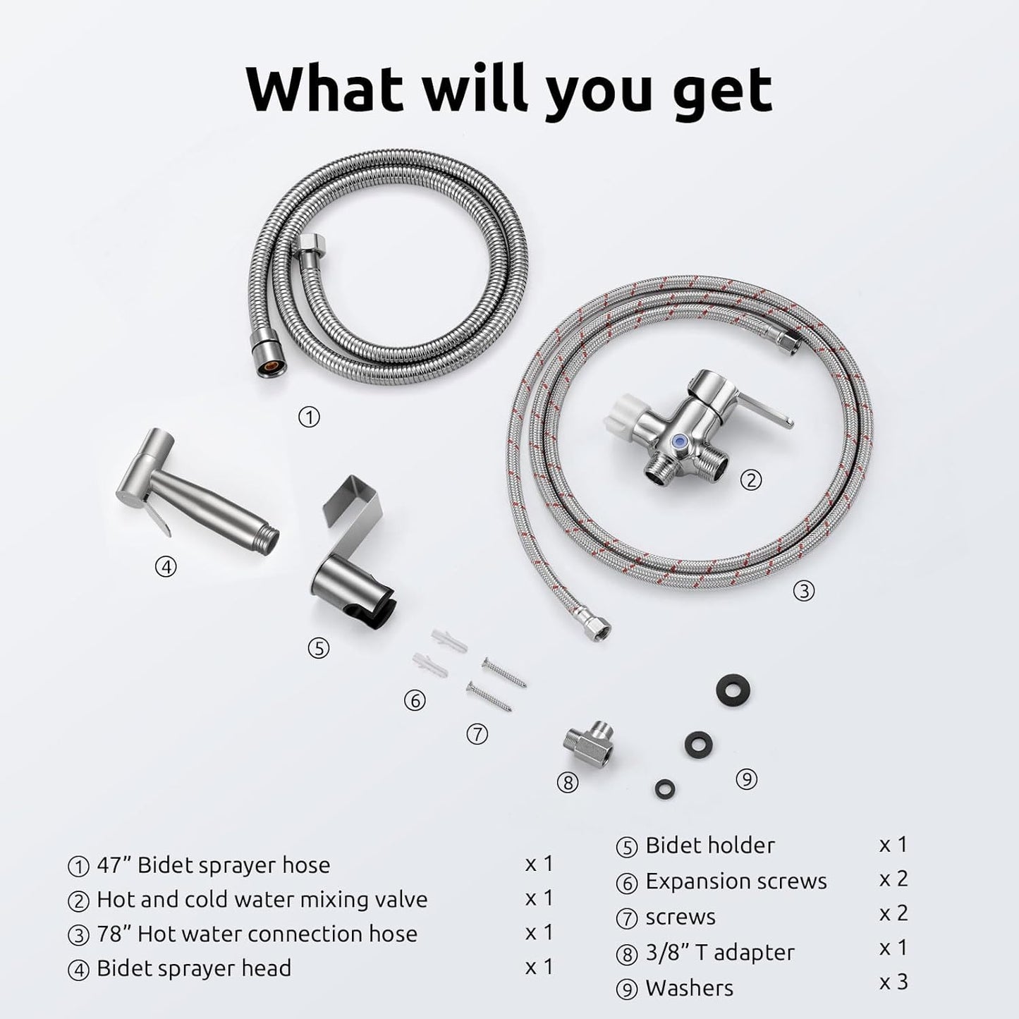 BRITULIF Handheld Bidet Sprayer for Toilet, Jet Sprayer for Toilet Muslim Shower, Adjustable Cloth Diaper Sprayer Bidets Attachment for Toilet, Toilet Bidet Sprayer with Bidet Hose for Feminine Wash