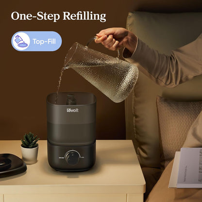 LEVOIT Dual 200S Smart Humidifiers for Bedroom, Top Fill, Customize Humidity for Home, Baby Nursery & Plants with Humidistat, Essential Oil Diffuser, Schedule, Timer, APP & Voice Control, 3L, Blue