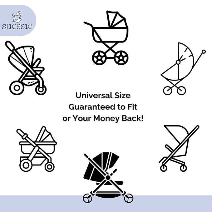 Suessie Stroller Liner - Universal and Reversible Seat Insert, Black Dots