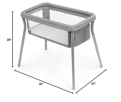 Chicco LullaGo Anywhere SE Portable Bassinet, Lightweight, Space-Saving with Waterproof Mattress and Fitted Sheet, Travel Bassinet for Baby, Clay/Grey