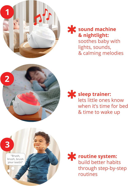 Skip Hop Portable Baby Sleep Sound Machine, Glow with Me Acorn