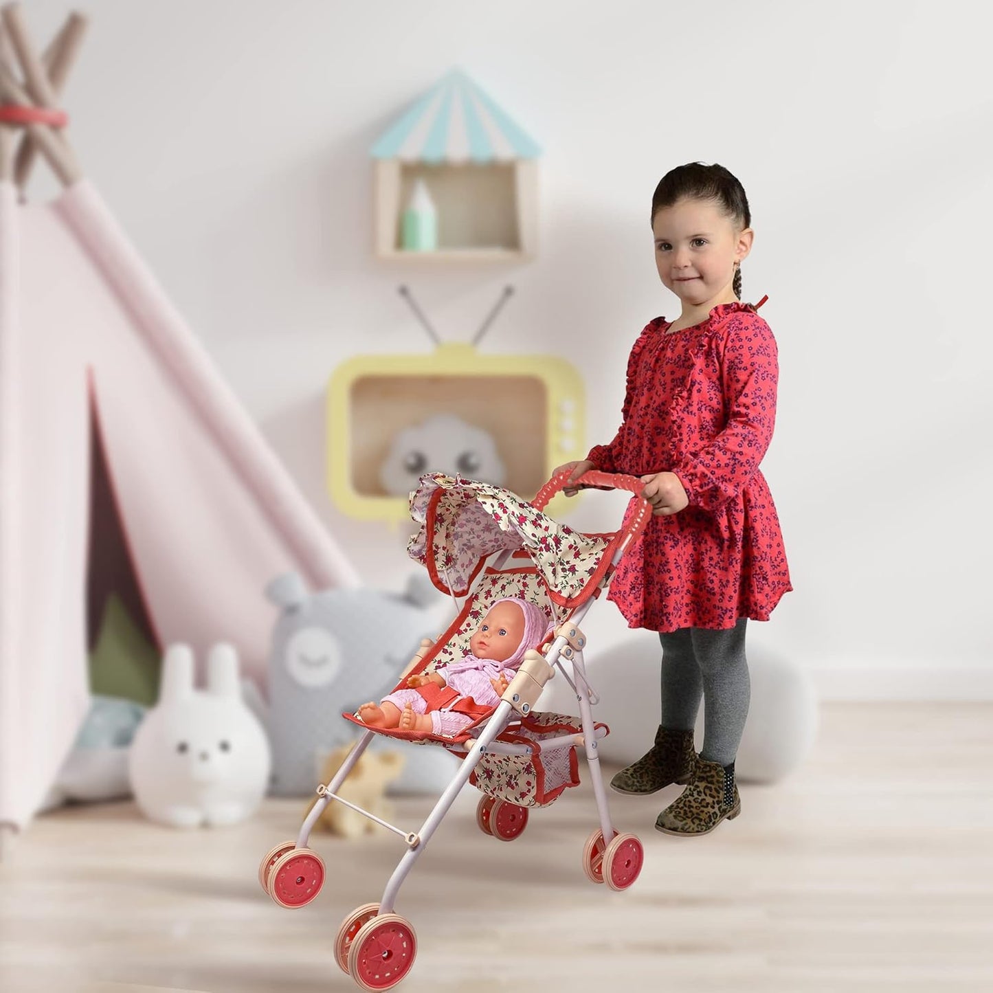 My First Doll Stroller Denim for Baby Doll