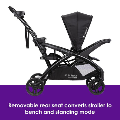 Baby Trend Sit N' Stand® Double 2.0 Stroller, Dash Black