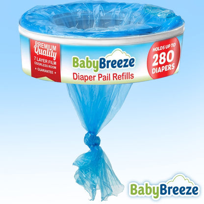 Diaper Pail Refill Bags Compatible with Playtex Diaper Genie- 1960 Count (7 Sets of 1 Pack) – by BabyBreeze