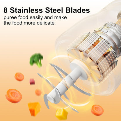Baby Food Maker, Green Baby Food Blender, 10oz Baby Food Puree Maker, Food Processor for Baby Foods Fruit Vegetable Meat, 10-Second Quick Soft Food Prep for Baby