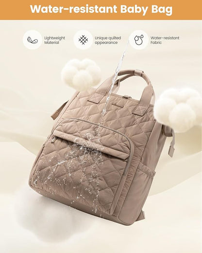 LOVEVOOK Small Diaper Bag Backpack, Mini Baby Bag for Girl Boy with Changing Pad, Diaper Backpack for Mom Dad with Stroller Buckles