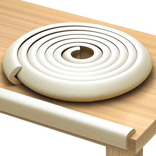 Furniture Edge Guards | 16ft Protective Protective Foam Cushion | Baby Child Proofing Set NonToxic for Table, Fireplace, Countertop | Beige