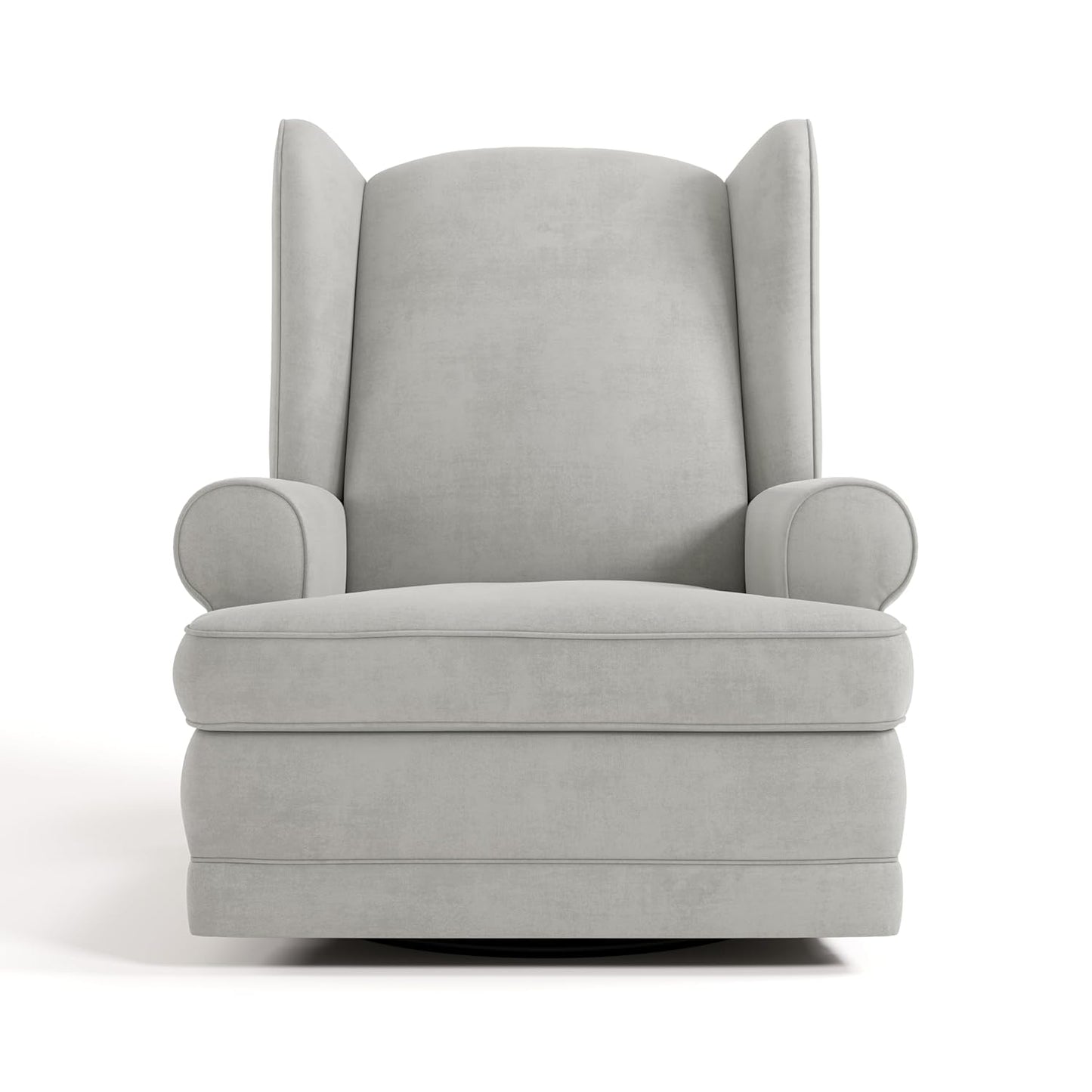 Storkcraft Serenity Glider Recliner Nursery Rocking Chair with USB Charging Port (Ivory) – Premium Upholstered Nursery Glider Recliner with Manual Recline Function, Dual USB Charging