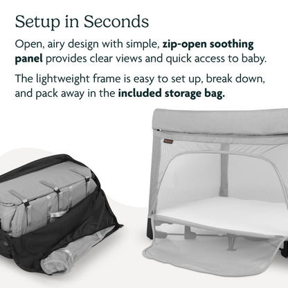 UPPAbaby Remi Playard | Deluxe 3-in-1 Portable Playard, Bedside Bassinet + Travel Crib| Mesh Bassinet, Mattress, Organic Cotton Mattress Cover + Storage Bag Included | Charlie (Sand Mélange)