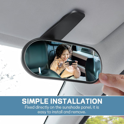 Wuyaoyao HD Baby Car Mirror Rear Facing, Stick-on 360° Adjustable Baby Rear View Mirror for Cars Windshield, Wide Angle Convex Safety Rearview Mirrors for Backseat, Car Accessories Interior (Stick-on)