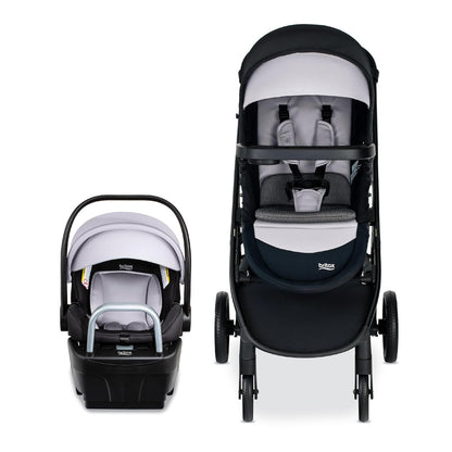 Britax Brook+ Modular Baby Stroller, Ultra-Lightweight Infant and Toddler Stroller with SafeWash Insert and 4 Ways to Stroll, Graphite Onyx