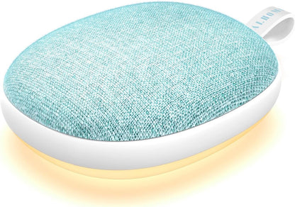 Portable White Noise Sound Machine: Baby Sleep Soother, Bluetooth Speaker, Rechargeable Battery, 4-Speed Timer, 6 Soothing Sounds Adult Therapy Aid for Trave (Blue, Portable)