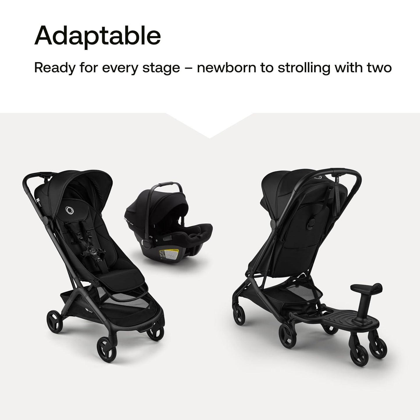 Bugaboo Butterfly 2 Travel Stroller, Ultra-Compact One-Second Fold, Lightweight and Airplane-Friendly (Indigo)