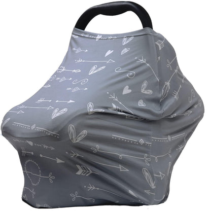 Car Seat Covers for Babies - Multi-use Carseat Canopy Cover Breastfeeding Covers, Stroller Canopy Cover (Navy Dinosaur)