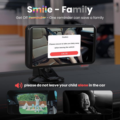 [New Voice Control] AKEEYO Baby Car Camera, 5.5'' 1080P HD Car Baby Monitor for Backseat with Wired Stability, Superior Night Vision, 4X Zoom, Exit Reminder, Safe Driving Essential for Infants