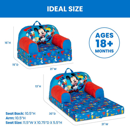 Delta Children - Cars Cozee Buddy Flip-Out Kids Chair, Blue