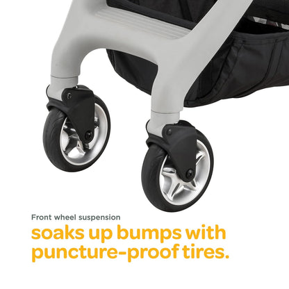 Larktale Chit Chat | Lightweight Compact Stroller for Babies & Toddlers 6 Months & Up | Best Travel Stroller | One-Handed Steering & Easy Fold, Longreef Navy