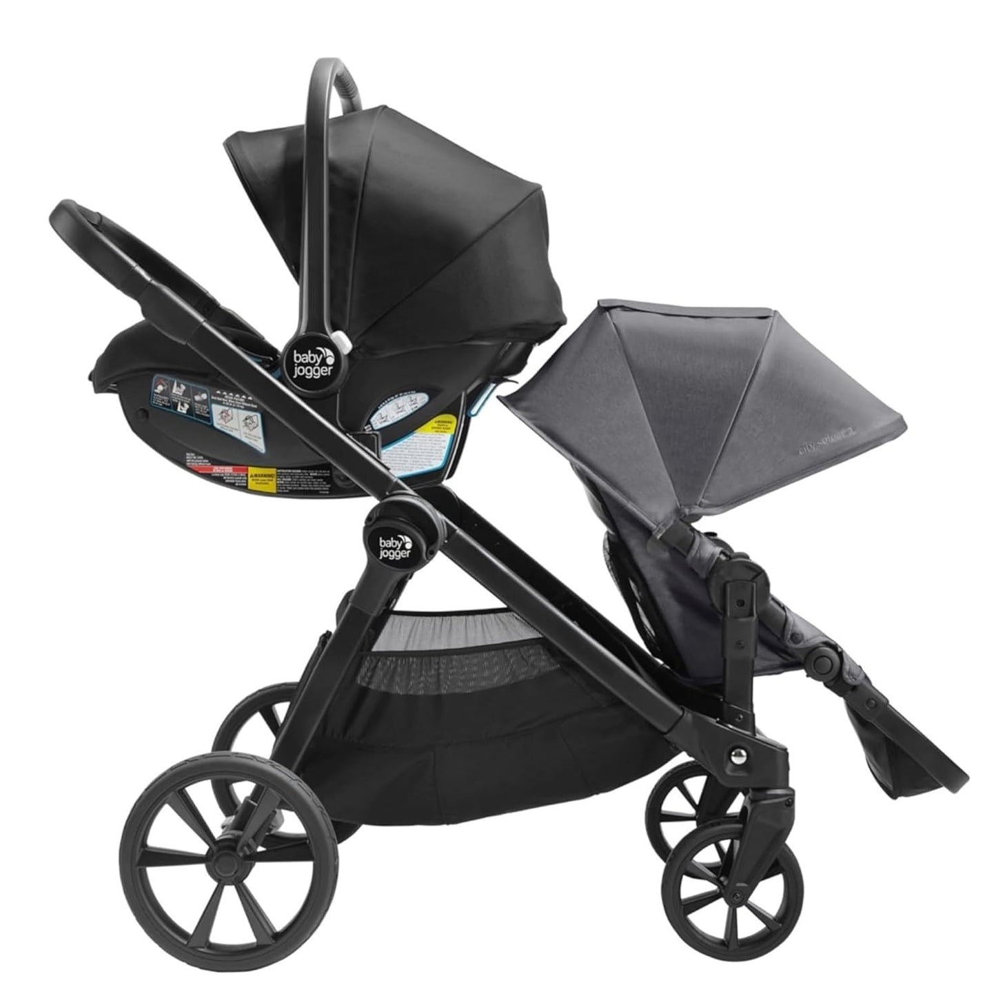 Baby Jogger® Second Seat Kit, Converts City Select 2 Stroller into a Double Stroller, Full Size Stroller Seat, Radiant Slate