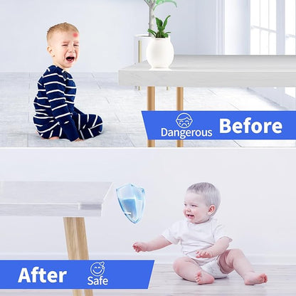 8 Pack Corner Protectors Baby Proof Corners and Edges Protector, Extra Large Clear Table Corner Protectors for Baby Safety Guards Bumpers Cover Sharp Furniture, L Shape