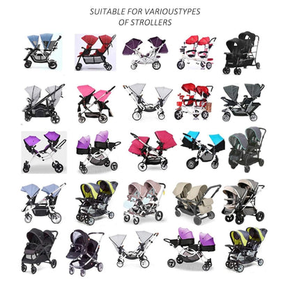Weather Shield Double Popular for Swivel Wheel Stroller Universal Size Baby Rain Cover/Wind Shield Deal (Black)