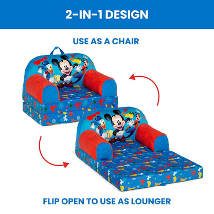 Delta Children - Cars Cozee Buddy Flip-Out Kids Chair, Blue