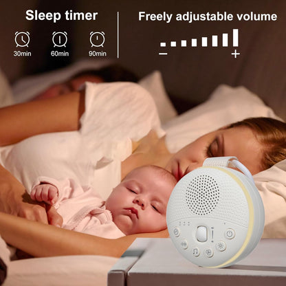 White Noise Machine: Portable Sound Machine with Soft Night Light for Baby & Adults | Sound Machine for Sleep with 3-Timer, 21 Soothing Sounds Nursery Clear and High Sound Quality & Travel Safety Lock