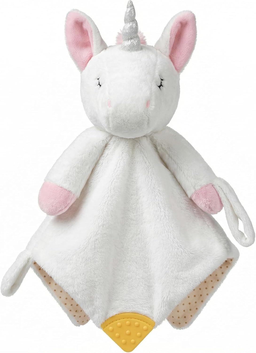 BEREST Unicorn Baby Sleep Soother 4-in-1 Sound Machine with Heartbeat & White Noise|Security Blanket & Pacifier Holder|Soothing Plush Toy for Newborns|Perfect Baby Registry Essential
