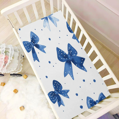 Fitted Crib Sheets Cactus and Floral Stretchy Portable Playard Sheets for Baby Toddler, Breathable Soft Mini Crib Mattress 52 x 28 in for Boys and Girls