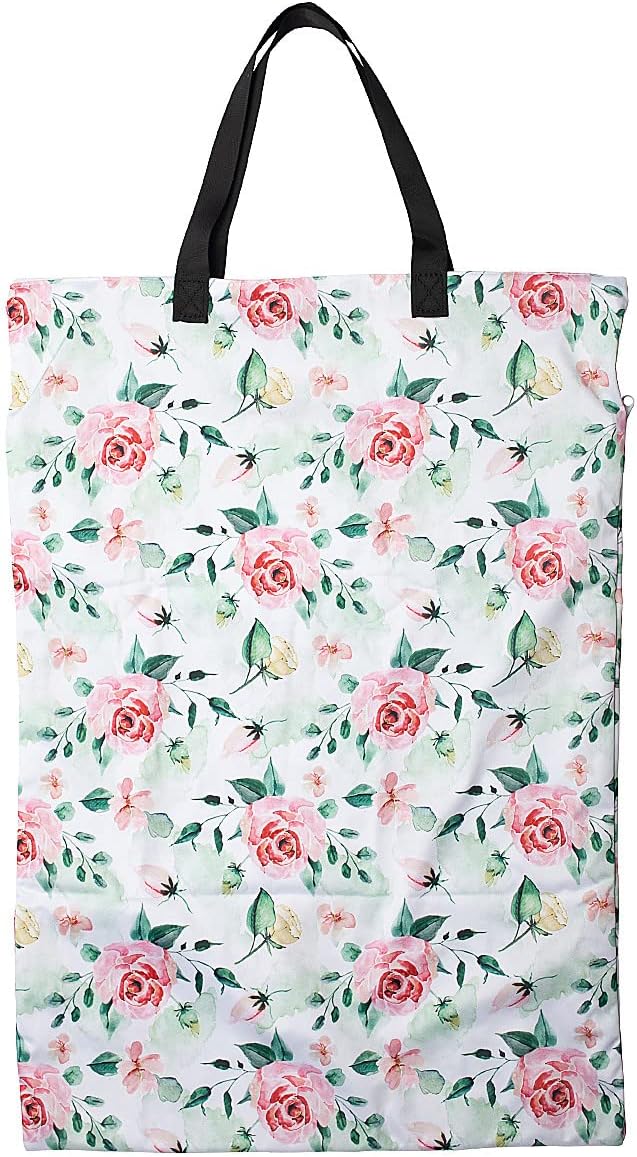 Large Hanging Wet/Dry Cloth Diaper Pail Bag for Reusable Diapers or Laundry