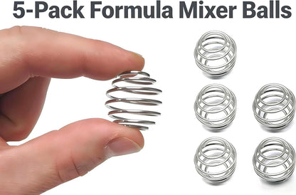 5-Pack Formula Mixers,Milkshake Protein Shaker Ball For Baby Formula Bottle,304 Stainless Steel Wire Mixer Mixing Ball For Small Shaker,Drinking Bottle Cup