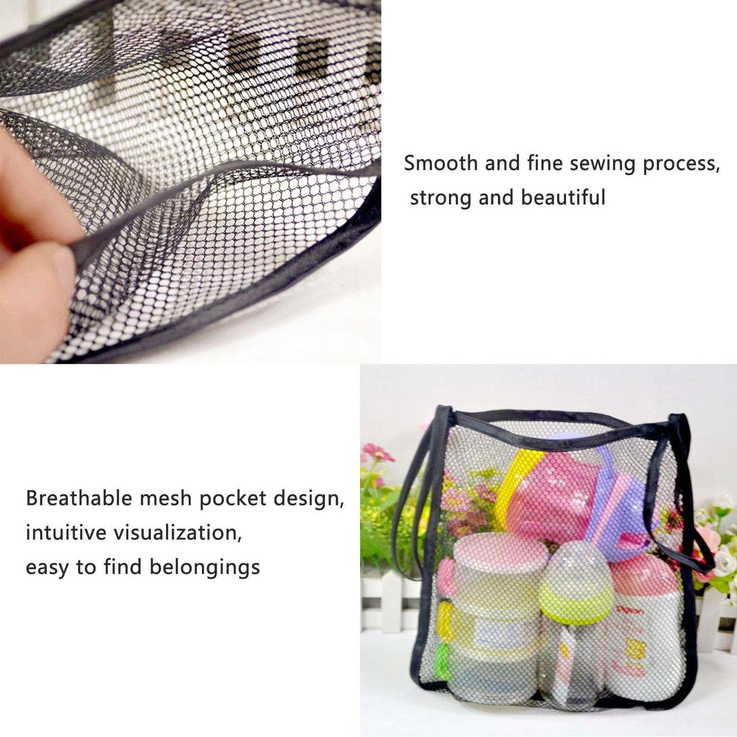 3 Pack Stroller Sling Mesh Bag Back Hanging Extra Storage Organizer Handle Bar Attachment Net Pouch for Kids Wagon Pushchair Pram Car Seat Umbrella Water Bottle Diaper Bag Phone Snacks