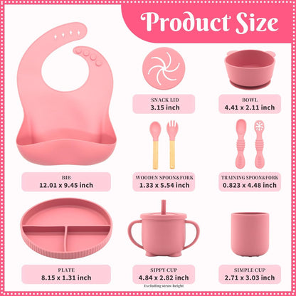 Silicone Baby Feeding Set 21 Pcs, Baby Led Weaning Supplies, Baby Feeding Supplies Set BPA Free, Essentials for Newborn Gift Mixed