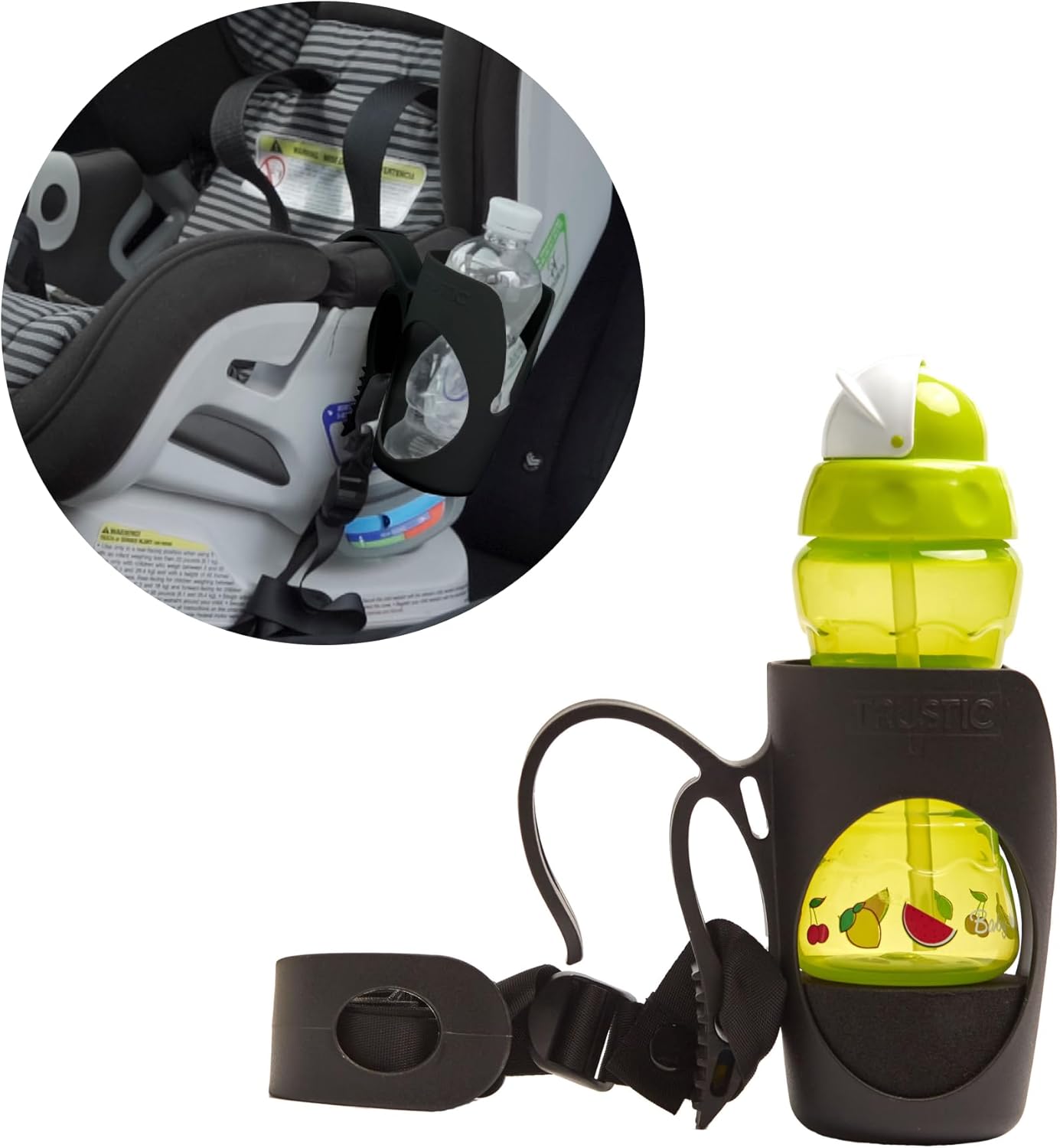 Child Cup Holder for Convertible Car Seats - Compatible with Britax ClickTight Marathon, Boulevard, Advocate Car Seats – Black
