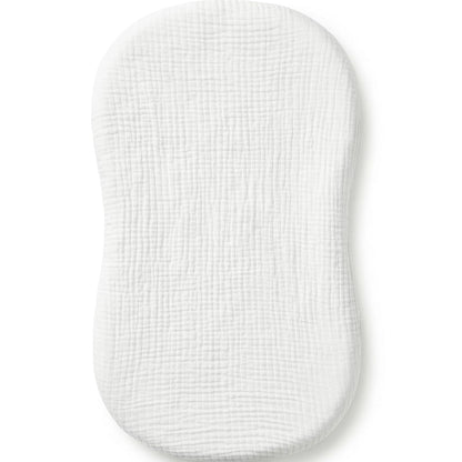 Muslin Bassinet Sheet Compatible with Maxi-COSI Iora & Iora Air Bedside Sleeper - 100% Cotton Rectangular Mattress Pad Cover (33"x20"), Breathable & Soft, Boho (1 Pack Blue)