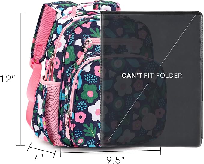 mibasies Toddler Backpack for Girls 2-4: Preschool Kindergarten Backpack - Cute Kids Backpacks for Girls - Pulan Flower Pink