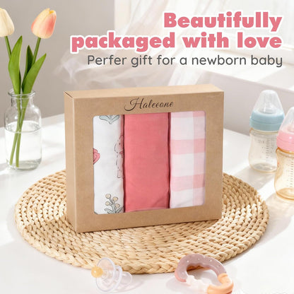 3 Pack Cotton Bassinet Sheets - 35"x19" for Newton, Ezebaby, Evolur Stellar, AMKE 3 in 1 Bedside Sleeper, Ultra Soft & Skin Friendly Bassinet Fitted Sheets, Pink Flower
