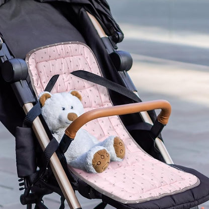 Thyle 2 Pcs Stroller Seat Cushion Stroller Seat Liner Baby Stroller Accessories Reversible Baby Carriage Cushion Universal Stroller Cotton Newborn Car Seat Breathable Stroller Mat for Pushchair