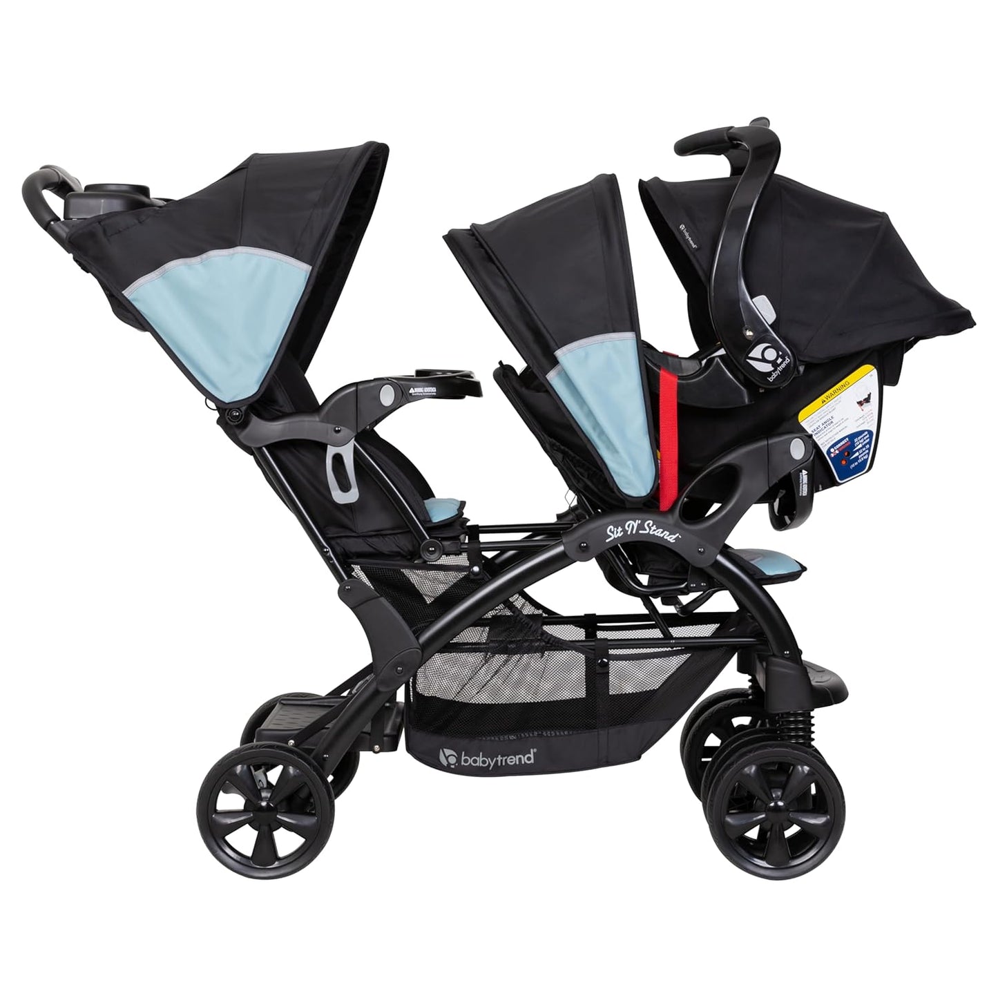 Baby Trend Sit N' Stand® Double 2.0 Stroller, Dash Black