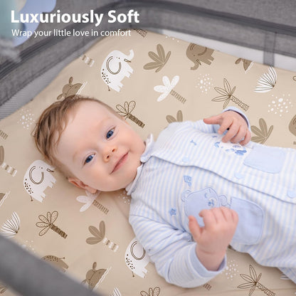 Baby Bedside Bassinet Sheets Girl, 33”x20” Compatible with Baby Delight Dream On Me & Most Rectangle Bedside Sleeper Bassinet Mattress, Super Soft Microfiber Pink Butterfly Flower